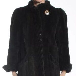 Size L Superb Sheared Raccoon Fur Women Coat    [114]
